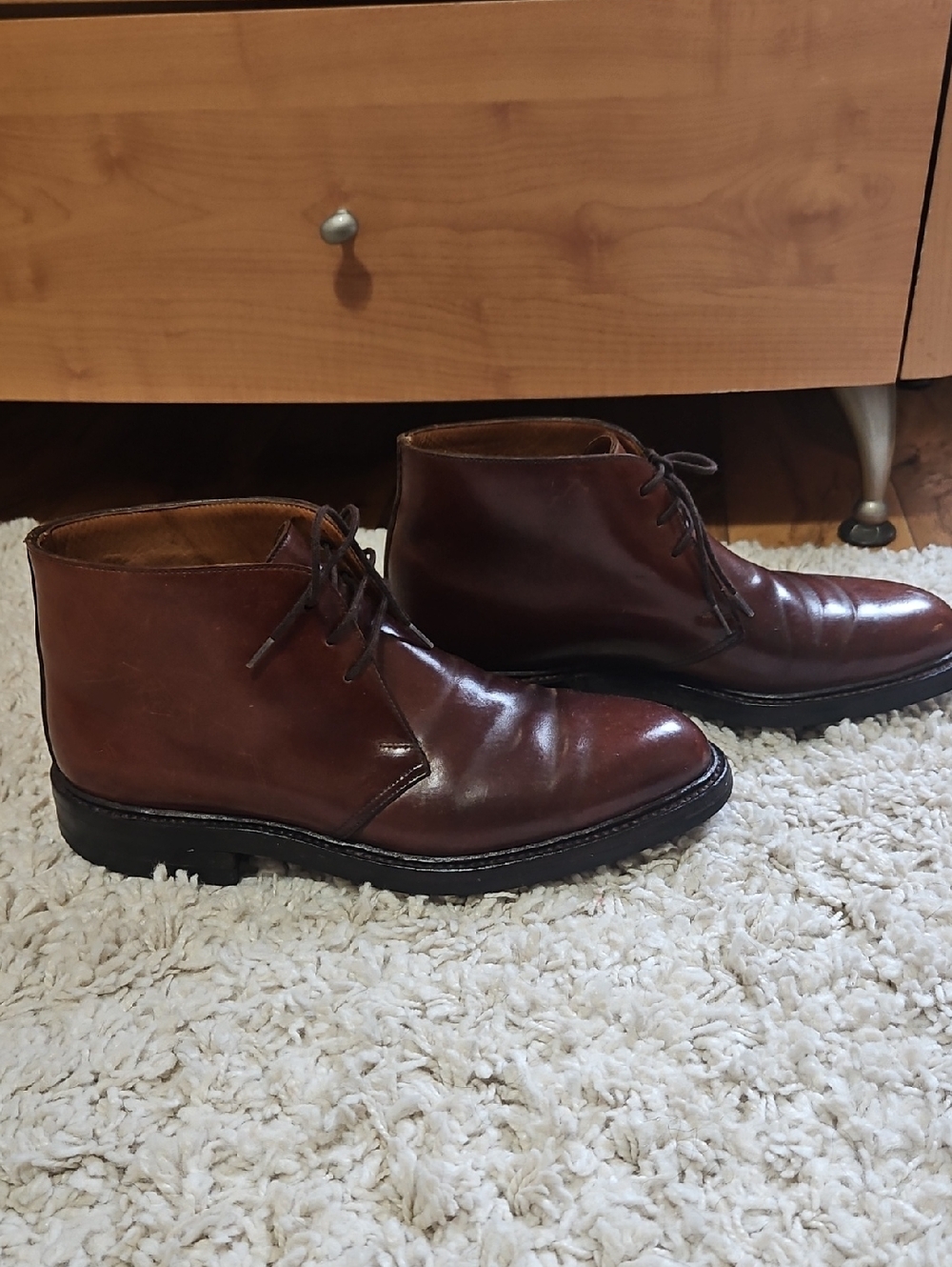 Polo by Ralph Lauren Men's Dark Brown Leather Chukka Boots